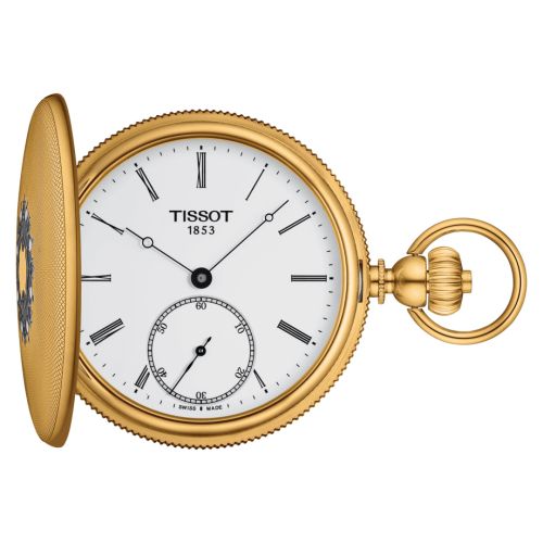 Tissot Savonnette Mechanical Yellow Gold / White - Roman